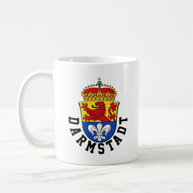 Flag of Darmstadt, Germany Coffee Mug (Left)