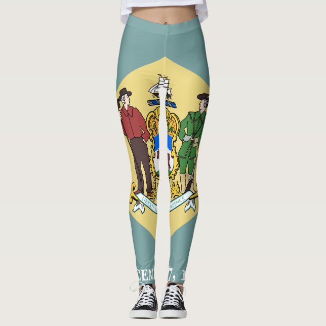 Flag of Delaware, USA Leggings (Front)
