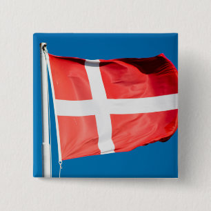 Flag of Denmark 15 Cm Square Badge