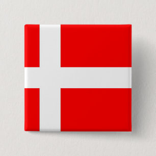 Flag of Denmark 15 Cm Square Badge