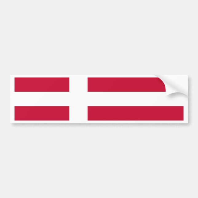 Flag of Denmark Bumper Sticker (Front)