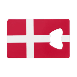 Flag of Denmark Credit Card Bottle Opener