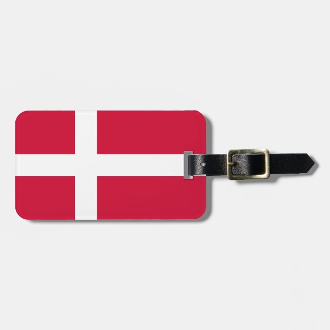 Flag of Denmark Easy ID Personal Luggage Tag (Front Horizontal)