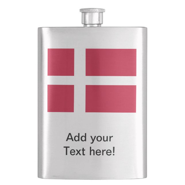 Flag of Denmark Hip Flask (Front)
