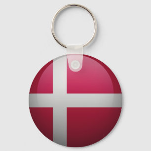 Flag of Denmark Key Ring