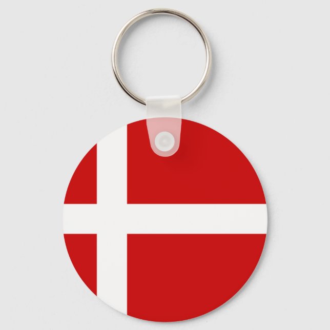 Flag of Denmark Key Ring (Front)