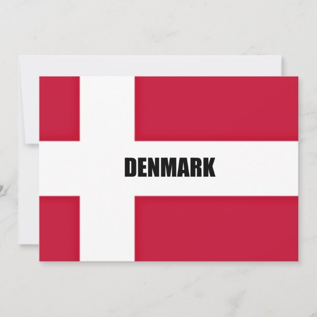 Flag of Denmark, labelled Card (Front)