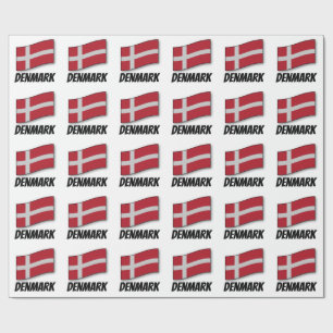 Flag of Denmark, Labelled Wrapping Paper