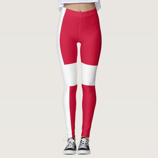 Flag of Denmark or Danish Cloth Leggings (Front)