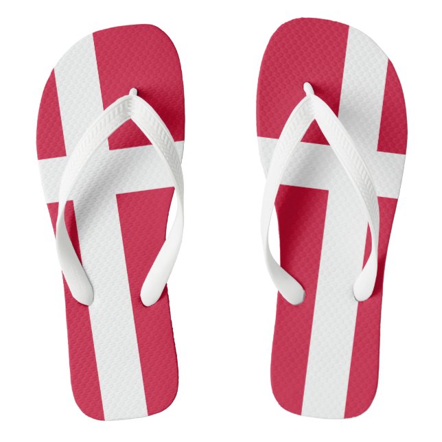 Flag of Denmark or Danish Cloth Thongs (Footbed)