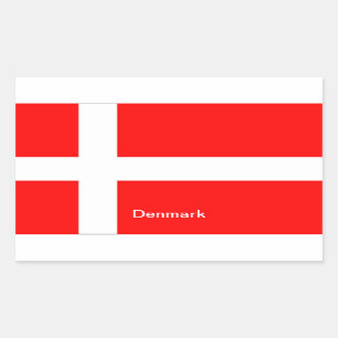 Flag of Denmark Rectangular Sticker