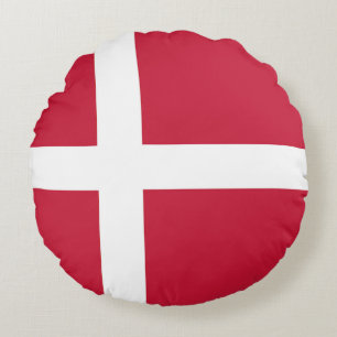 Flag of Denmark Round Cushion