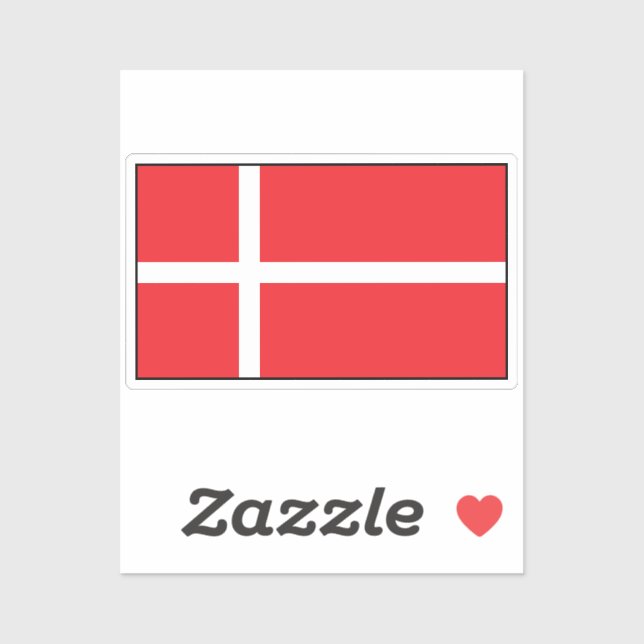 Flag of Denmark Sticker (Sheet)
