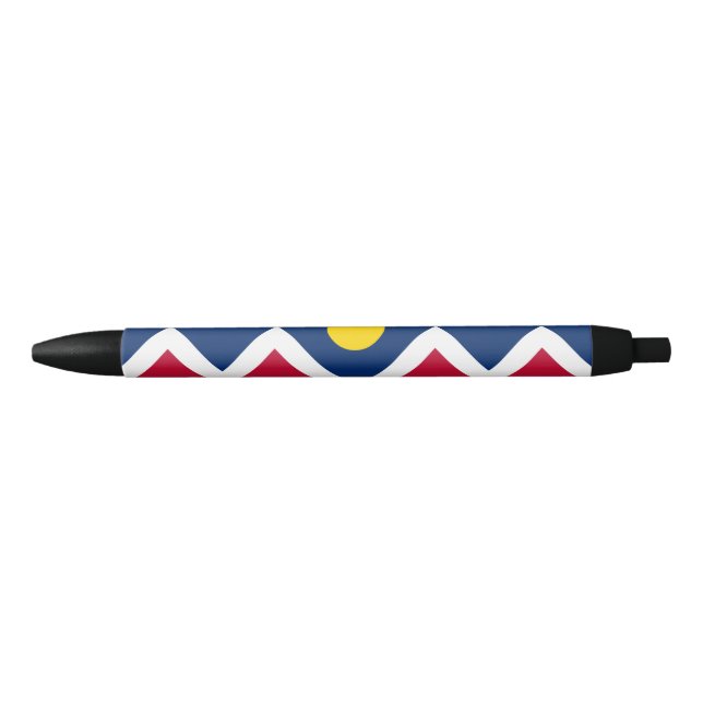Flag of Denver, Colorado Black Ink Pen (Front)