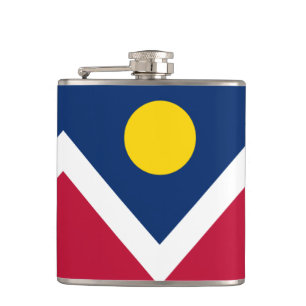 Flag of Denver, Colorado Hip Flask