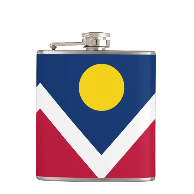 Flag of Denver, Colorado Hip Flask (Front)