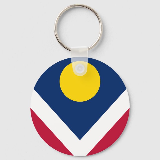 Flag of Denver, Colorado Key Ring (Front)