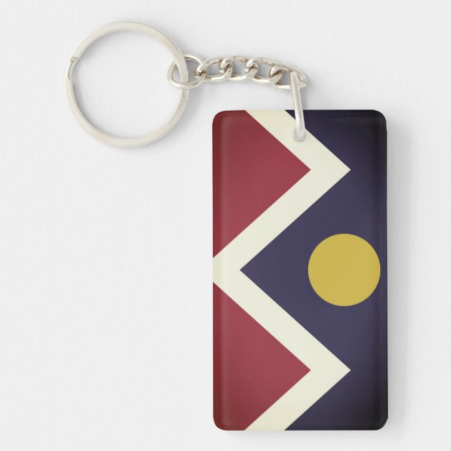 Flag of Denver, Colorado Keychain (Front)