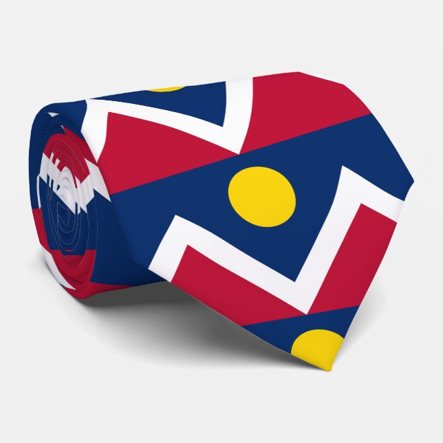 Flag of Denver, Colorado Tie (Rolled)