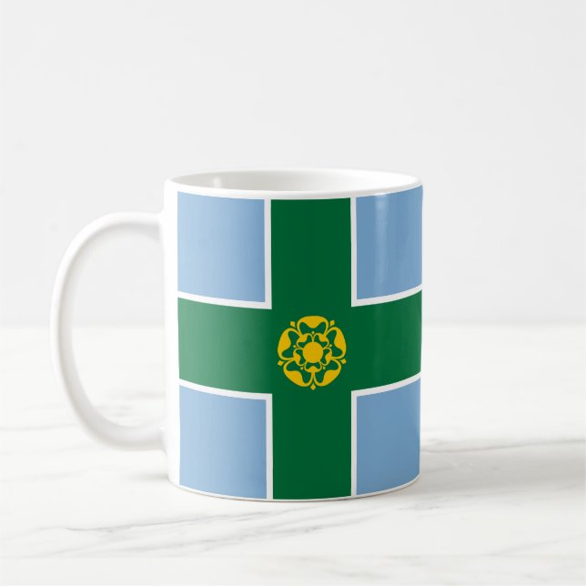 Flag of Derbyshire Coffee Mug (Left)