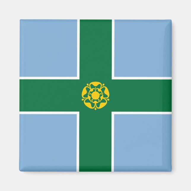 Flag of Derbyshire (County of England, UK) Magnet (Front)