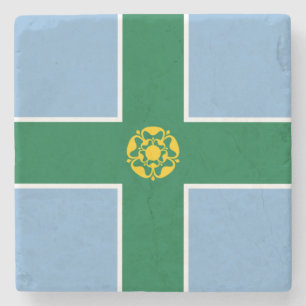 Flag of Derbyshire (County of England, UK) Stone Coaster