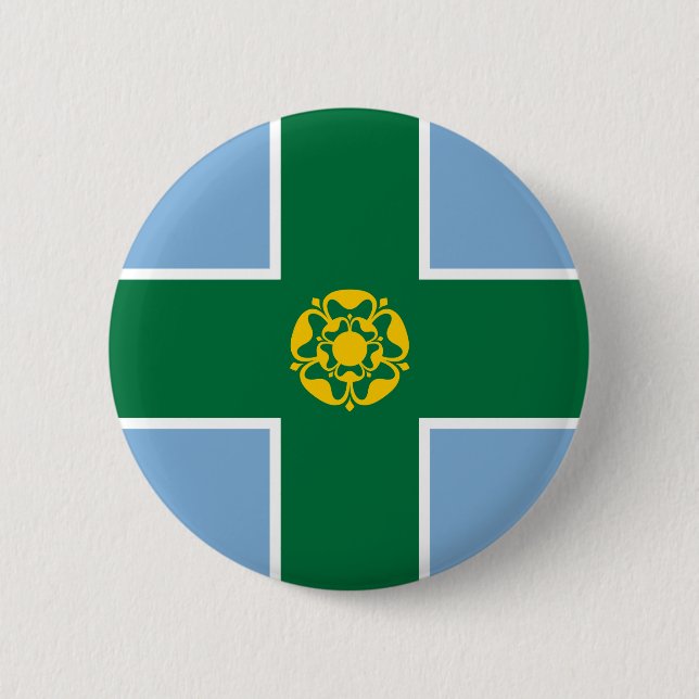 Flag of Derbyshire Pinback Button (Front)