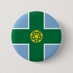 Flag of Derbyshire Pinback Button