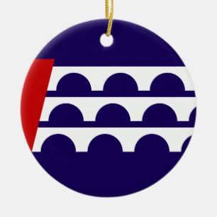 Flag of Des Moines (Iowa City) Ceramic Ornament