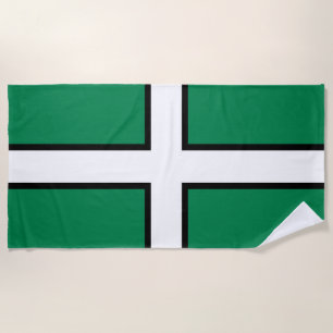 Flag of Devon (UK county) Beach Towel