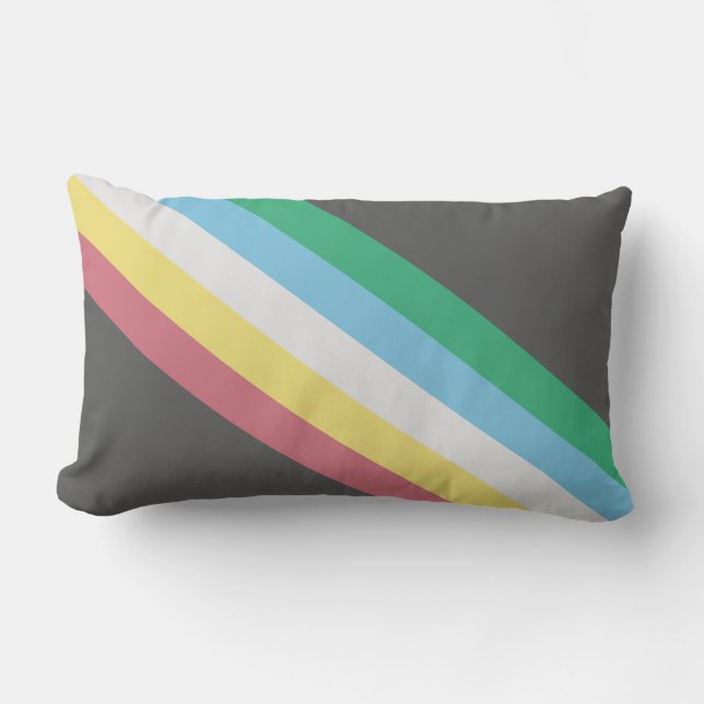 Flag of Disability Pride Lumbar Cushion (Front)