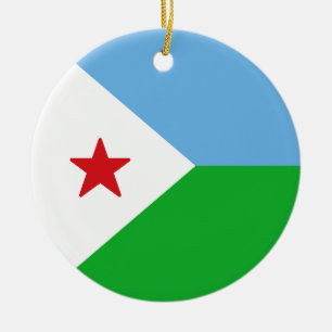 Flag of Djibouti Ceramic Ornament