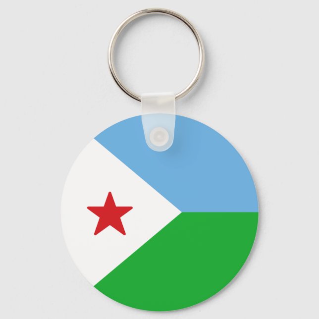 Flag of Djibouti Key Ring (Front)