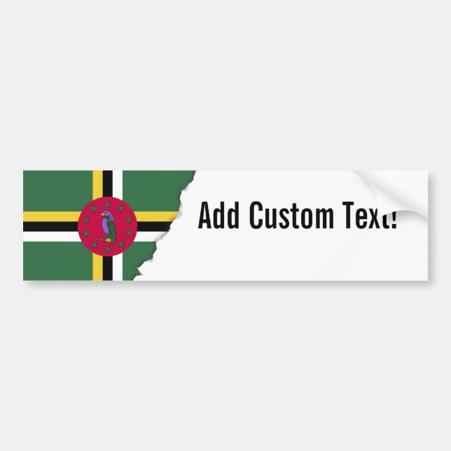 Flag of Dominica Bumper Sticker (Front)