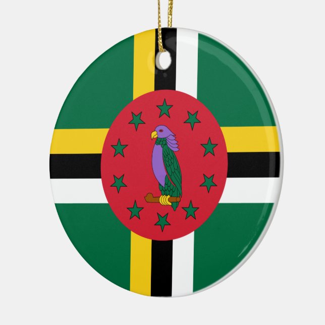 Flag of Dominica Ceramic Ornament (Left)