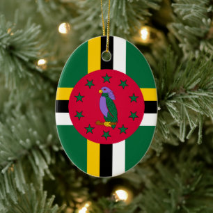 Flag of Dominica Ceramic Ornament