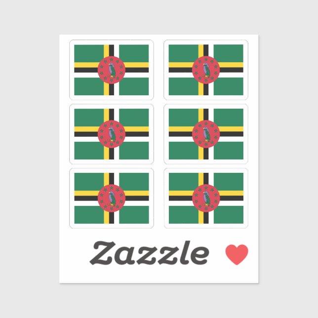 Flag of Dominica Collection pack of 6 (Sheet)