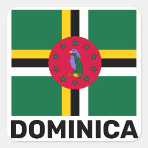 Flag of Dominica Square Sticker