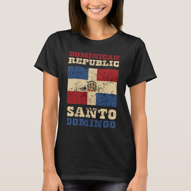 Flag of Dominican Republic T-Shirt (Front)