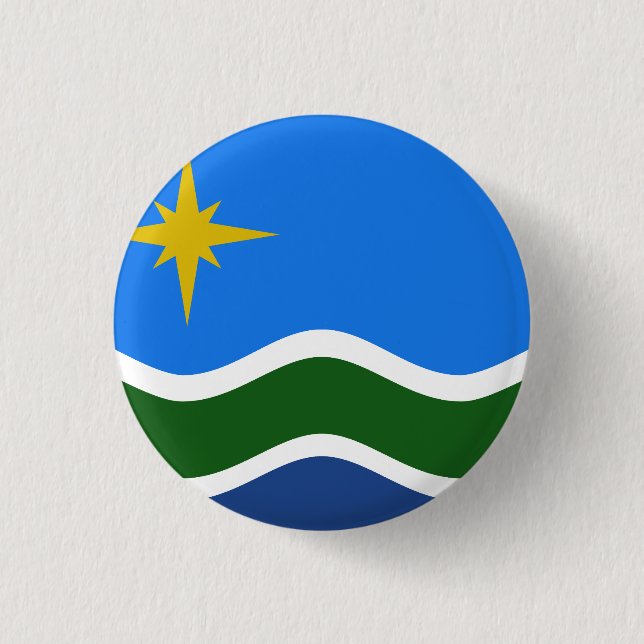 Flag of Duluth, Minnesota 3 Cm Round Badge (Front)