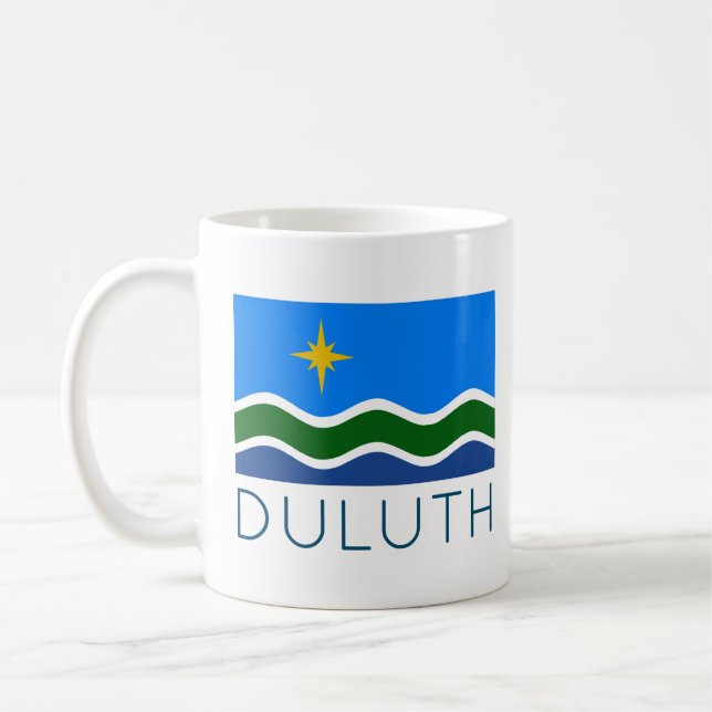 Flag of Duluth, MN Coffee Mug (Left)