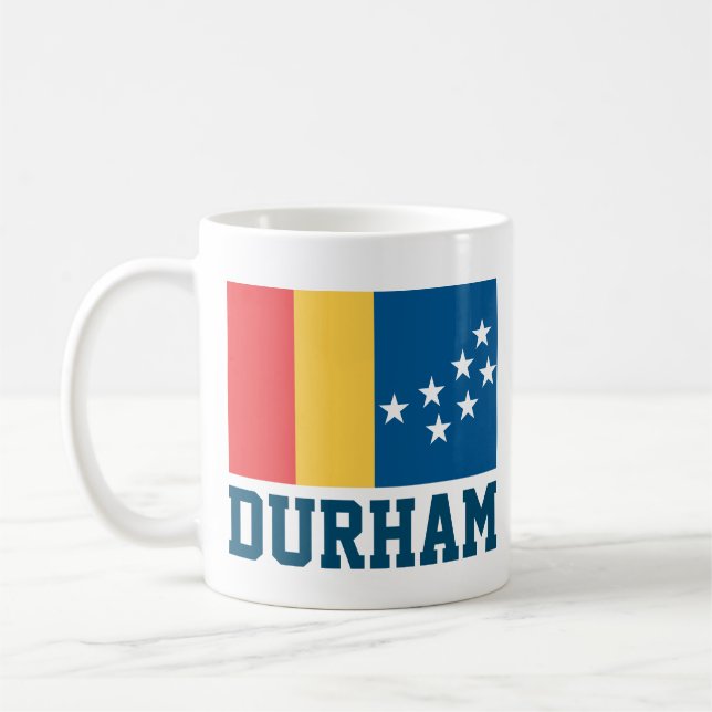 Flag of Durham, North Carolina Coffee Mug (Left)