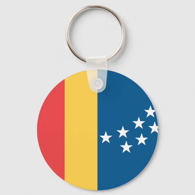 Flag of Durham, North Carolina Key Ring (Front)