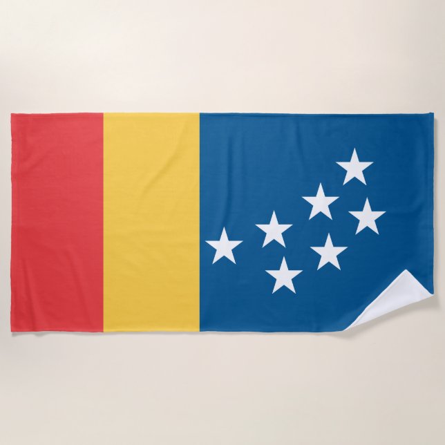 Flag of Durham (North Carolina, USA) Beach Towel (Front)