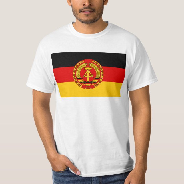 Flag of East Germany - Flagge der DDR (GDR) - NVA T-Shirt (Front)