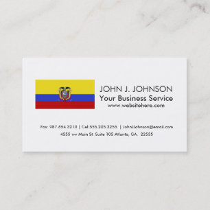 Flag of Ecuador Business Card