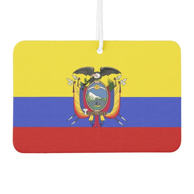 Flag of Ecuador Car Air Freshener (Front)