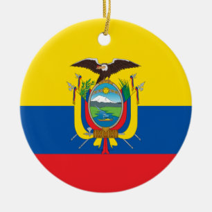 Flag of Ecuador Ceramic Ornament