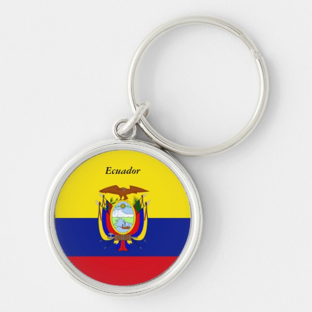 Flag of Ecuador custom design Key Ring (Front)