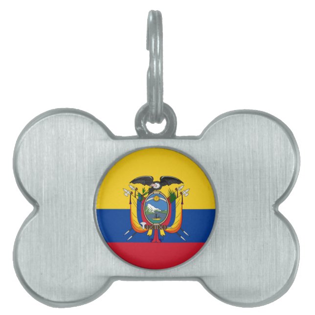 Flag of Ecuador Pet ID Tag (Front)